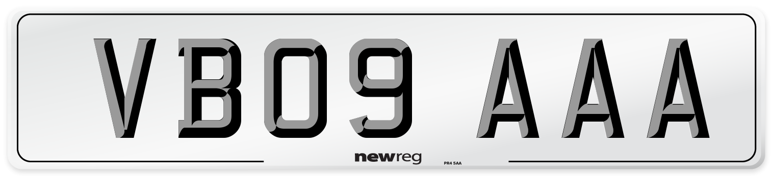 VB09 AAA Number Plate from New Reg